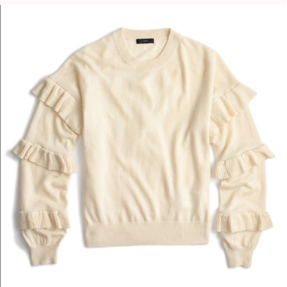 J. Crew Ruffle Sleeve Sweater - Picture 2 of 6
